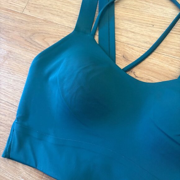 Lululemon Athletic Like A Cloud LL Bra Ribbed D/DD Storm Teal NWT Women’s Sz 4 - Picture 3 of 6